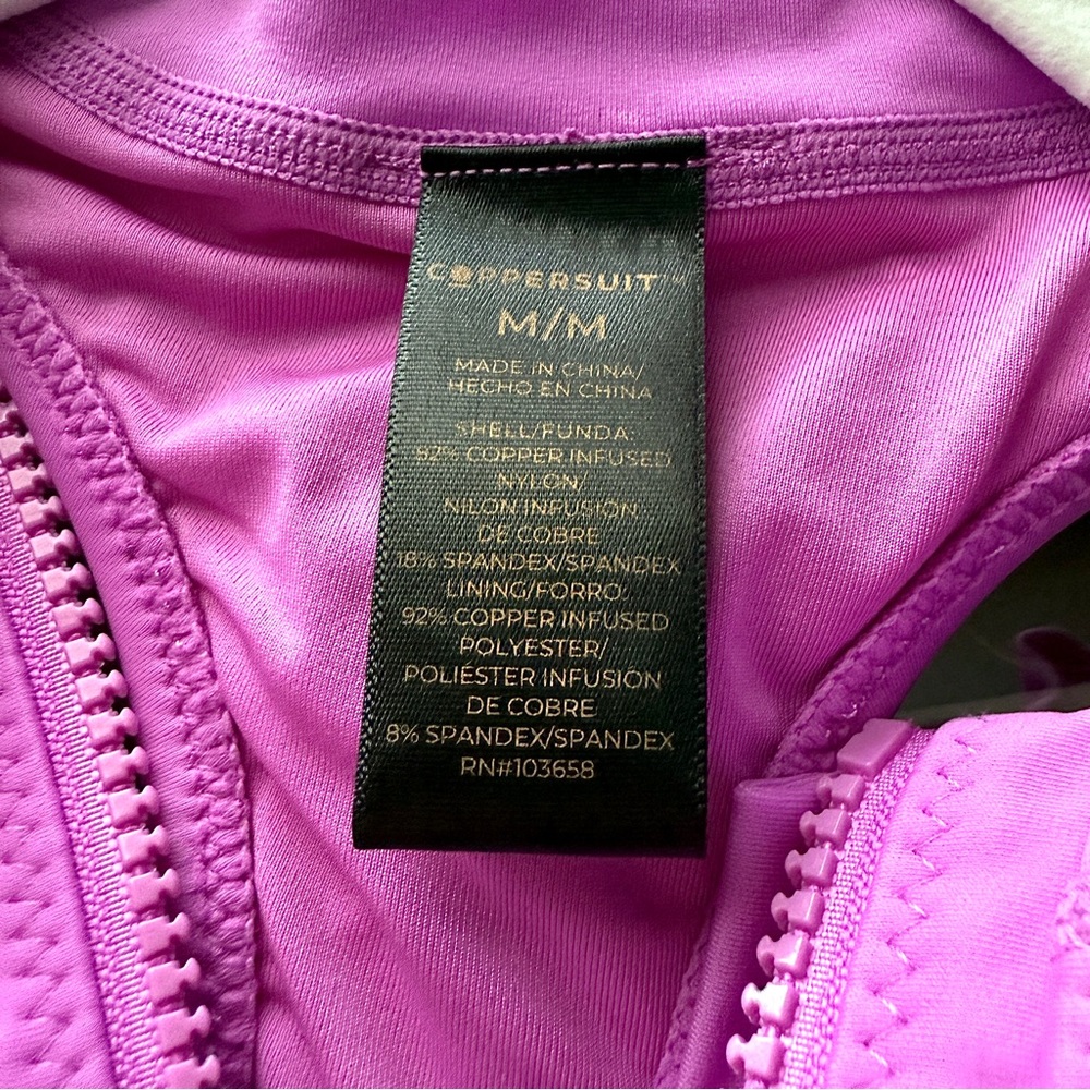 CopperSuit Zip Front Activewear Swimsuit - Picture 7 of 7
